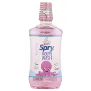 Kid's Spry® Mouth Wash, Enamel Support, Alcohol-Free, Bubble Gum, 16 fl oz (473