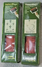 2 Pattern Magic Wagner Wall Effects Paint Texture Rollers & Edging Tools - NIB