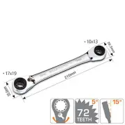 10*13mm / 17*19mm Chrome Vanadium Reversible Offset Gear Ratcheting Wrench