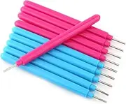 Slotted Quilling Tool, Quilling Pen, Environmental-Friendly Quilling Pen Durable Slotted Quilling Tool 10Pcs Papercarft Plastic Slotted Paper Quilling Tools Paper Quilling, for Flowers,
