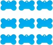 100 Pcs Aluminum Blank Dog and Cat Tags Custom Engraved Dog Cat ID Tags Personalized Engraved Pet Name Tags Nameplates Anti-Lost Pet Tags Pendants Pet Collar Accessories,Blue,40X26mm