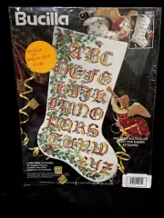Bucilla Christmas Alphabet 18" Stocking 83221 Counted Cross Stitch Craft Kit NEW