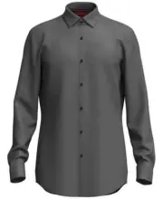 Hugo by Hugo Boss Men's Slim Fit Kenno Dress Shirt 42 16.5 Gray