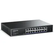 16 Port Gigabit PoE Switch,SG518P 18 Ethernet Unmanaged PoE with 2 Gigabit Up...
