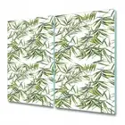 Glass Induction Ceramic Hob Cover Exotic Leaves Floral Flowers 2x30x52