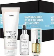 Coochy Plus HydroLock MOISTURIZING+ 3-Steps Kit Intimate Shave Gift Set: NOURIA Pre-Shave Elixir Oil + Coochy Plus Shave Cream Fragrance Free + Coochy Plus After Shave Protection Mist