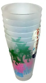 TROPICAL TUMBLERS 6 Pack 32 Oz FIND ME UNDER THE PALMS