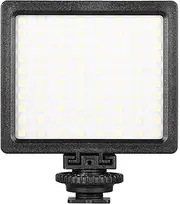 Video Light Panel On-Camera 5600K Dimmable Lamp Adjustable Flash Light with Cold Shoe Mount for P graphy Live Streaming Black One Size