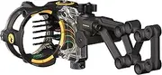 Trophy Ridge React H5 Bow Sight - 5 Pin Sight, Tool Less Windage and Elevation Adustability, 2nd Axis Leveling, Adjustable Click Light