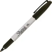 SHARPIE 30051 Permanent Marker, Fine Point, Black, 1 Count