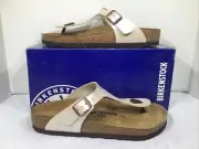 Birkenstock Womens Size 9 EU 40 Gizeh Graceful Pearl White Flip Flops Y23-572