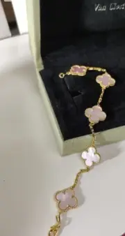 Gold Tone Clover Bracelet