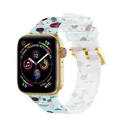 Catzon Apple Watch Sport Silicone Band Colorful Printed for iWatch Series 7 6 5 4 3 2 1-Pattern3