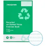 Studymate A4 Recycled 70gsm 9mm Dotted Thirds Book 64 Page