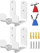 MUSVOH 2PCS Stainless Steel Ironing Board Hanger Y T Leg Heavy Duty Ironing Board Holder Hook, Milk White