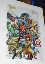 Marvel Universe Poster # 1 Scott Kolins Silver Surfer Hulk Spider-Man X-23