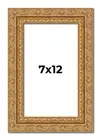 7x12 Frame Gold Ornate Solid Wood Picture Frame | 2 Inch Moulding Width | Firman