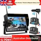 7" DVR Monitor 2x Wireless Rechargeable Battery Solar Magnetic Reversing Cameras