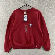 VINTAGE Russell Athletic Sweatshirt Men Large Red Blank Crew Neck Dri-Power New