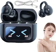 Earbuds with Screen | Smart Wireless Headset Waterproof | Noise-Cancelling Audio Audio Earphones Ai Translation Sports Clip Earplugs for Gym Home Travel Exercise Work Adventures Commute Daily Use