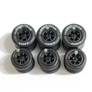 1/64 CUSTOM WHEELS RUBBER WHEELS CM6 SPOKE TIRES 3 SETS 1/64 SIZE 10/13 GASSER