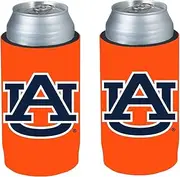 NCAA College Team Color Logo Ultra Slim 12oz Beer Can Holder Insulator Coolers - 2-Pack