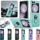 For Samsung Galaxy Z Flip 6 5 4 3 2 1 Shockproof Magnetic Case Ring Stand Cover