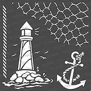 CrafTreat Lighthouse Stencils for Painting on Card Making, Wall art, Journal Notebook, Canvas and Home Decor | Reusable Spray Paint Airbrush Painting Stencils 6"X6" - Room Decor Arts & Crafts Supplies