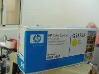 在飛比找Yahoo!奇摩拍賣優惠-☆呈運☆庫存品出清HP Q2672A 黃色原廠碳粉匣CLJ3