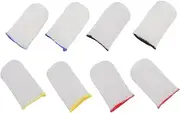 Tofficu Elastic Finger Protectors 4 Pairs Gaming Finger Sleeves Touch Screen Cover for Smooth Game Play Random