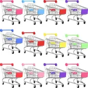 12 Pcs Mini Shopping Handcart Doll Playsets Supermarket Cart Small Grocery Ca...