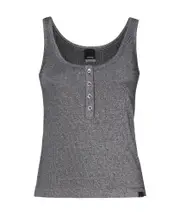 Pinko Knitted Lurex Tank Top M Gray