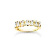 Genuine THOMAS SABO Yellow Gold CZ White Stones Ring TR2346Y