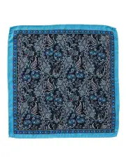 [Dom Bagnato] Stella Double Print Silk Pochette in Blue