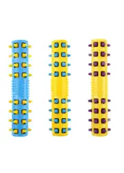 Large Dog Rubber Spike Fetch Stick Chew Toy for Dental Hygiene and Play
