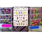 2 Sets Rainbow Leopard Print Press-On Nails & 1 sheet Rainbow Animal Nail Decals