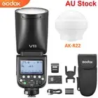 Godox V1Pro-S TTL HSS Round Head Flash Speedlite For Sony + AK-R22 Diffuser Dome