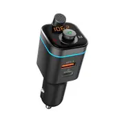 Bluetooth 5.0 Car Kit Hands-free Wireless FM Transmitter with Rotatable Mic