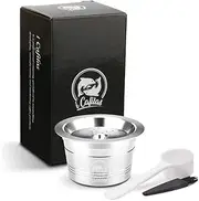 [i Cafilas] Caffitaly Tchibo Cafissimo Classic ALDI Expresso Refillable K-fee Crema Coffee Capsule Filters Stainless Steel Coffee Capsule Pod (1 count)