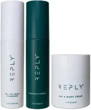 AIM REPLY Skin Care Range 1. Clean, 2. Mist, 3. Day Night Cream SET, Barley Life