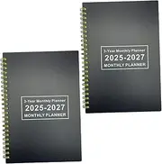 HOUDERCO 2 Pcs Monthly Schedule Planner: 2025-2027 3-year Appointment Book With Thick Paper - Notepad For Goal Setting & Personal Planning