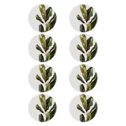 8x Splosh Greenhouse 11cm Ceramic Green Coaster Drink Mat Pad Table Round