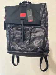 NEW-TUMI Alpha Bravo London Roll Top Backpack Gray Camouflage