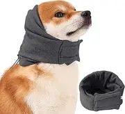 Pet Ear Muffs Noise Protection,Pet Ear Wrap, Dogs Headband for Anxiety Relief, Warm Dog Ears Cover Winter Hat, Dog Ears Covers for Bath ﻿ (Grey, M)