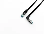 Equip 605890 Cat.6A S/FTP Patch Cable Angled to Straight Connector 1.0 m Black