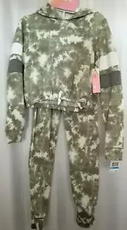Girl's Jogger Set 2 Piece Hoodie Jacket & Pants Size 12 New Tags $40 Tie Dye