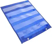 KOMBIUDA Pockets Chart Classroom Pocket Chart Blackboard Chart Pocket Charts Pocket Chart for Classroom Magnetic Pouch Chart Pocket Chart Classroom Dry Erase Pockets Whiteboard Fabric Blue