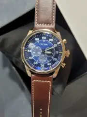 Citizen Avion Chronograph Eco-Drive Blue Dial Men's Watch CA4213-18L