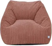 Kids Bean Bag,Soft Corduroy Bean Bag Cover Lazy Chair Armchair Bean Bag Playroom Décor Bedroom Accessories for Living Room Gamer Den Furniture(Blush Pink,Beanbag Only)