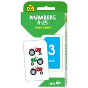 School Zone: Numbers 0-25 Flash Cards - Book